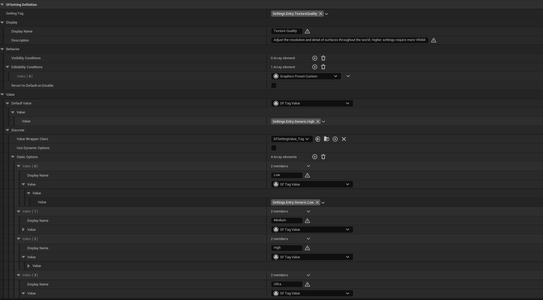 Setting Definition Data Asset in Editor